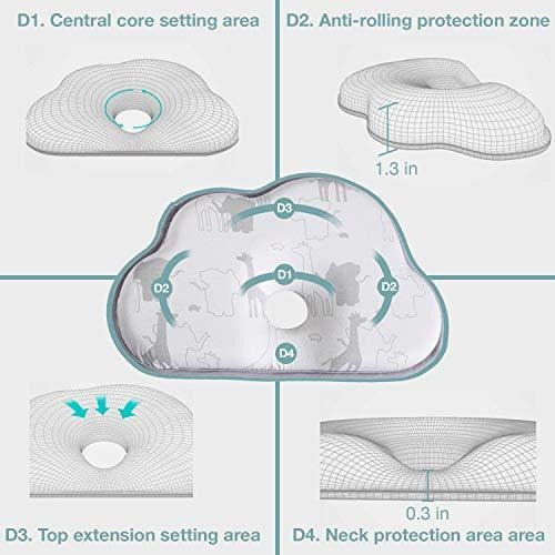 Almohada Reinsta Baby Pillow For Newborn Prevent Flat Head (