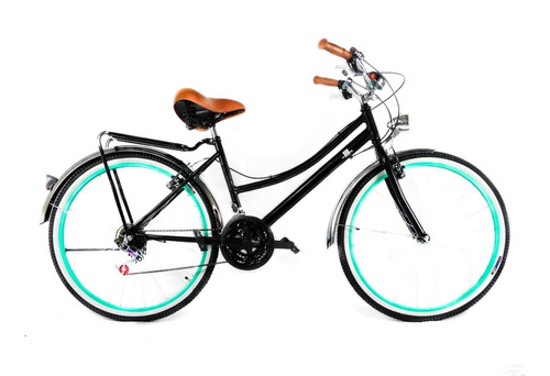 Imagen 2 de 10 de Bicicleta Retro Vintage Con Faro. Personalizada Con Tu Nombre. Accesorios Incluidos Y 18 Velocidades.