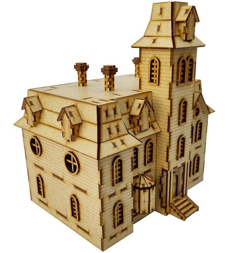 Imagen 4 de 5 de Rompecabezas 3d Mansión Locos Addams / Addams Maqueta