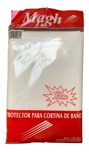 Protector De Cortinas De Baño Anti Hongos Satin 90 Micr Color Blanco protector satin 90 micrones