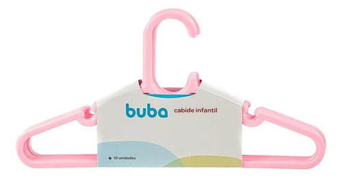 Cabide Infantil Kit Com 10 Unidades - Rosa - Buba