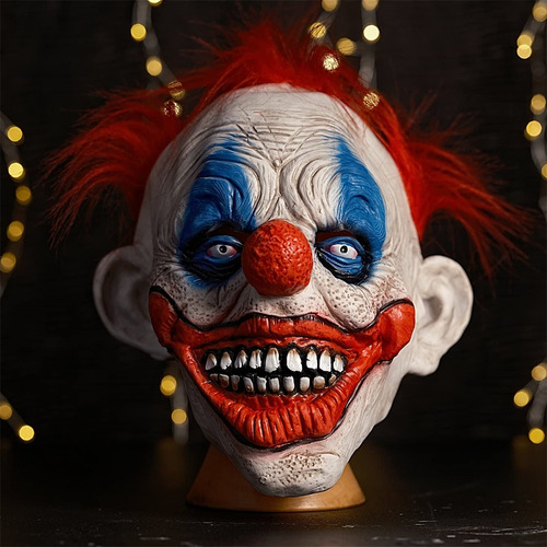 Máscara De Payaso Malvado Con Cabeza De Payaso Para Hallowee