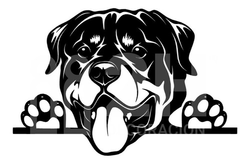 Figura Geométrica Perro Bulldog Rottweiler Diseño Deco Caba