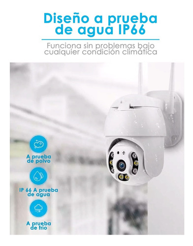 Imagen 6 de 7 de Cámara Domo Ptz Movimiento 360 Wifi Exterior Full Hd Flash