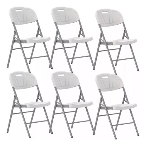 Mesa Mtl Plegable Rectangular 180 Cm Con 6 Sillas Plegables Para Interior Exterior Camping Eventos Jardin Patio Terrazas Diseño Resistente Portátil Facil De Guardar