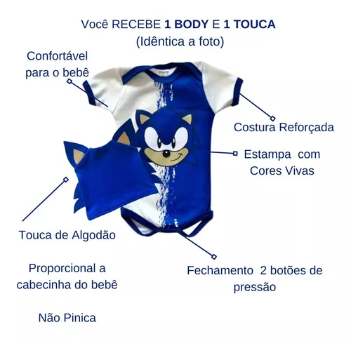 Rubie's - Fantasia Sonic para bebé com cobre-sapatos e acessório