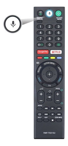 Reemplazo Voz Rmf-tx310u Para Sony Remote Control Smart Tv G