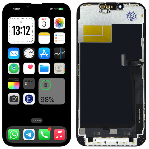 Tela iPhone 13 Pro Max Frontal Display Compativel Troca Ic