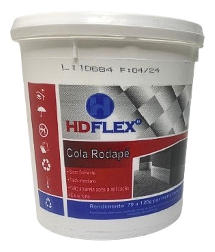 2 Colas Hdflex 1 Kg Rodapés Em Mdf E Molduras Em Poliuretano
