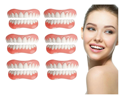 6×set De Prótesis Profesionales Silicona Brillante Dentes B