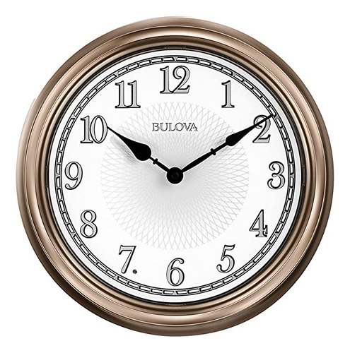 Bulova C - Reloj De Pared Con Tiempo De Luz, Color Champán