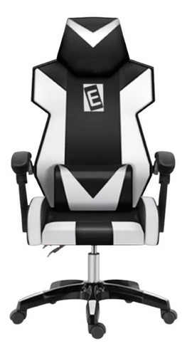 Silla Gamer E Blanco Y Negro 