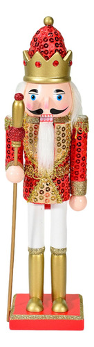 Adorno De Cascanueces De 30cm De Alto, Figuras De Rojo
