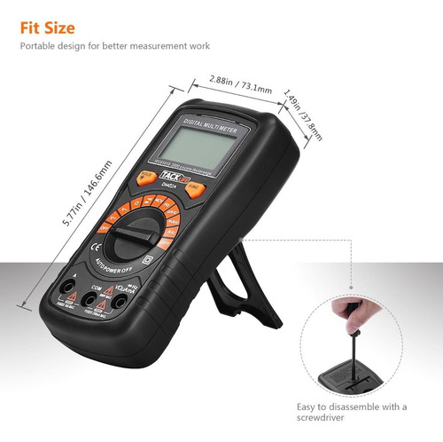 Tacklife Dm02a Multimetro Digital Avanzado De Voltio Ohm