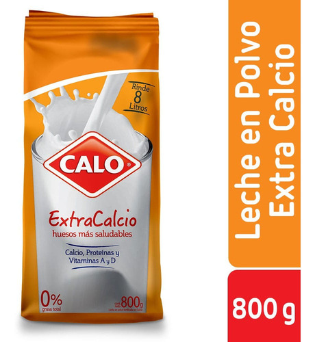 Leche En Polvo Calo Extra Calcio Descremada Bolsa 800 G