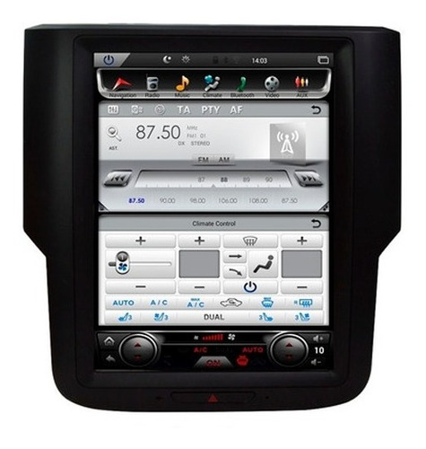 Radio Multimedia Tipo Tesla Dodge Ram Android 12 Carplay Ina