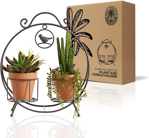 Regal Trunk  Soporte Para 2 Macetas Para Plantas Y Cand...