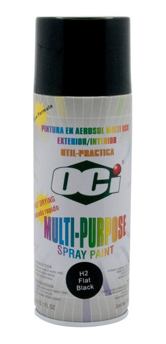 Pintura En Spray Negro Mate Alta Temperatura Oci