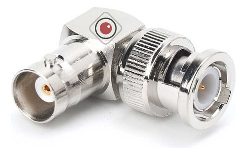 Ficha Conector L Adaptador 90° Bnc Macho A Bnc Hembra Cctv