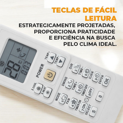 Controle Remoto Universal Para Ar Condicionado LG E Outros 9018