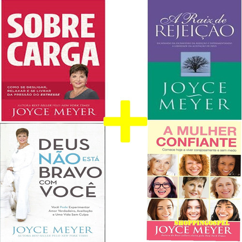 Kit 4 Livros Joyce Meyer Deus Não Está Bravo Com Você E Mais