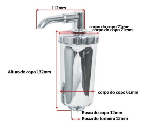 Copo Filtro De Agua Em Abs Com Refil De Carvao Ativo