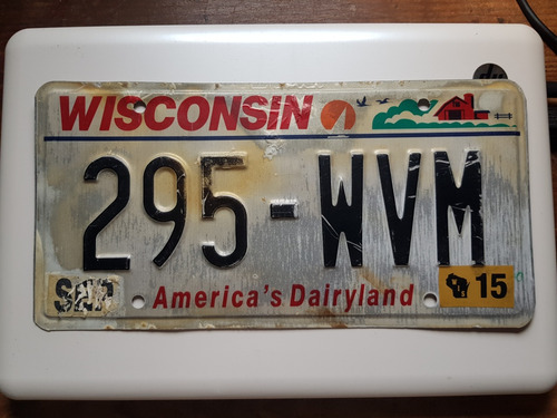 Placa Americana Del Estado De Wisconsin 2013 Ws