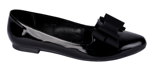 Flats De Charol Color Negro Fratello Para Mujer 0465