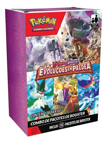 Box Booster Cartas Jogo Evoluções Paldea Pokémon tcg copag