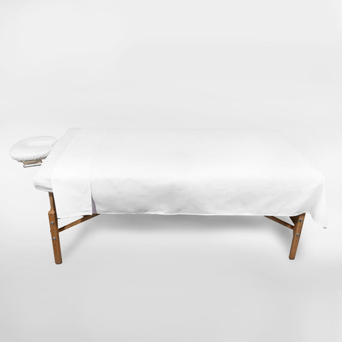 100 Sabana Clinica Hospitalaria 180h 135x200 50/50 Pol/aLG Color Blanco Diseño De La Tela Liso
