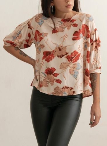 Blusa Nano Poplin Estampado Soria #2248