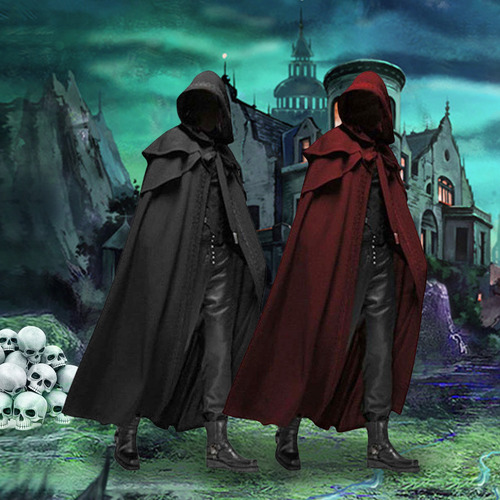 Capa Con Capucha, Capa Medieval, Disfraz De Cosplay