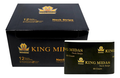 King Midas - Paquete De 12 Tiras De Cuello De Peluquera - Ti