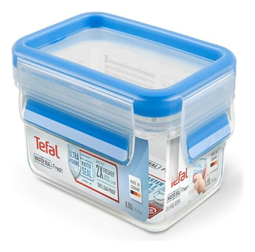 Contenedor Ms Fresh Rectangular 0.55l, Tefal, K3021112 Transparente