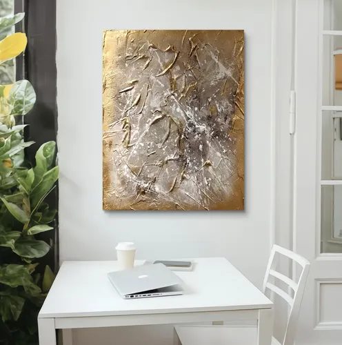 comprar Cuadros Dípticos Abstractos  Pintados A Mano Texturados