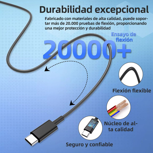 Cargador Para Samsung 25w Cargador Rapida Tipo C Compatible Con Samsung S25 S24 S23 S22 S21 A56 A55 A54 A36 A35 A16 A06 Note10 Note 20 Carga Rápida Pd 25w 2metros Negro 2 Piezas