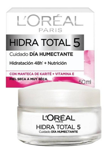 Crema Facial L'oréal Humectante Hidra Total 5 Piel Seca 50ml