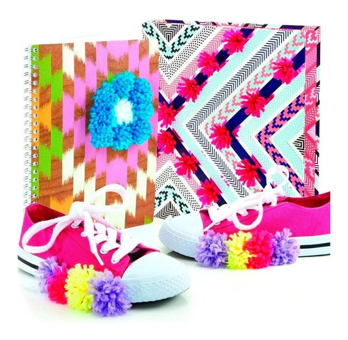 Imagen 2 de 9 de Pom Pom Wow Set Arte Starter Decoracion Pompones Diy Mm Edu