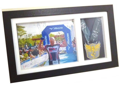 Quadro / Moldura Portamedalha - Foto E Medalha Horizontal