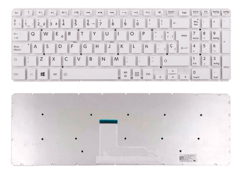¡¡ Teclado Toshiba Satellite L50-b Blanco Sp - Jhc Ventas !!