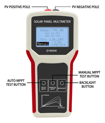 Analizador Probador De Panel Solar Mppt Multimetro