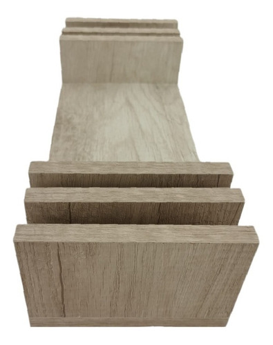 Imagen 7 de 9 de Set De 3 Repisas Flotantes Estilo U 30 X 15 Cm Color Toscana