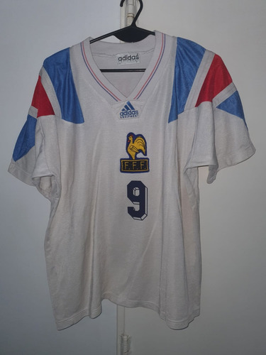 Camiseta Seleccion Francia 1993 adidas Equipment #9 Papin