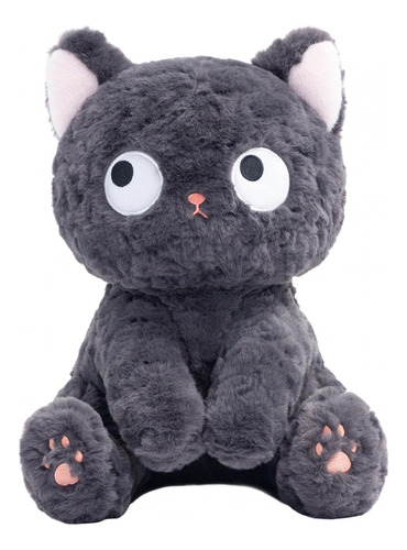 Gato De Peluche Con Ojos Luminosos Cama Cojín Acostado 43cm