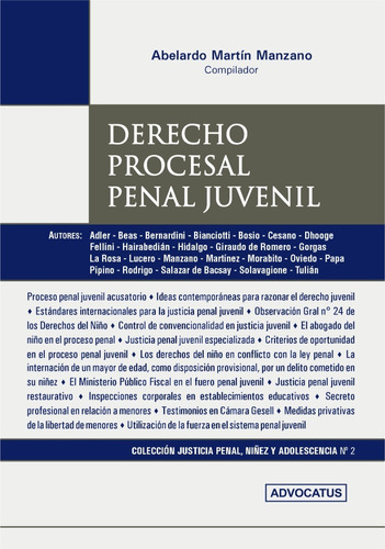 Derecho Procesal Penal Juvenil - Manzano, Abelardo Martin 