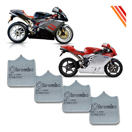 Pastilha Freio Brembo Dianteira Mv Agusta F4 312r F4r Senna