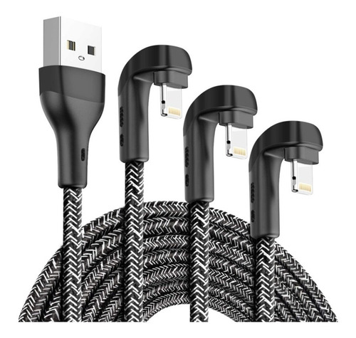 Cable iPhone 12/max/11pro/11/xs/max/xr/x/8/7 Nailon Trenzado