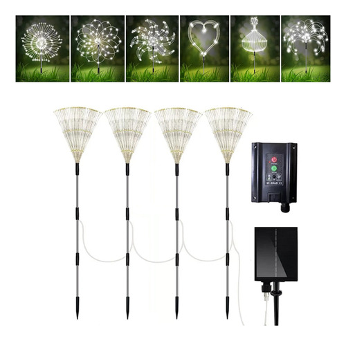 Luces Solares De Fuegos Artificiales Para Decoración De Jard