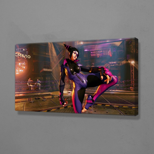 Cuadro Decorativo Juri Han Gaming Street Fighter V En Canvas