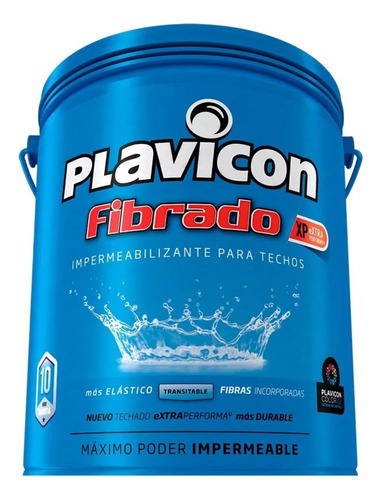 Plavicon Fibrado Impermeabilizante Para Techos 10kg Color Verde